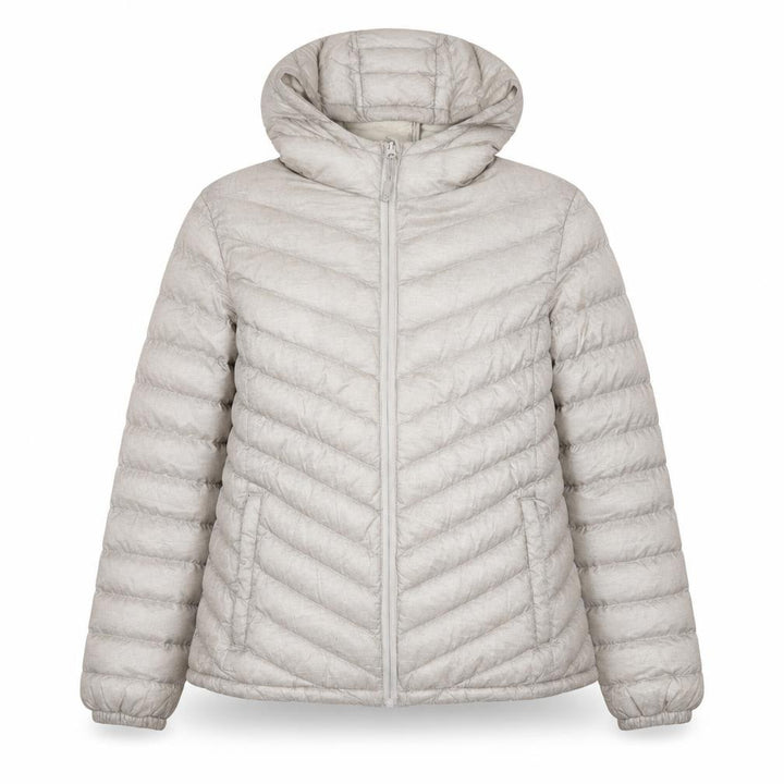 Mountain Warehouse Womens Beige Size 12 Puffer Jacket Hooded Nylon