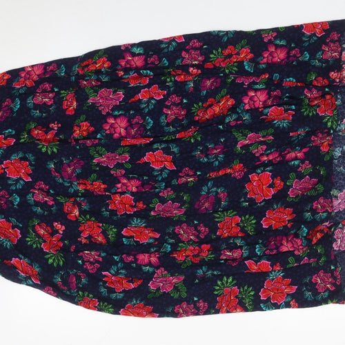 Isle Collection Women’s Multicoloured Floral Viscose Midi Peasant Skirt Size 16