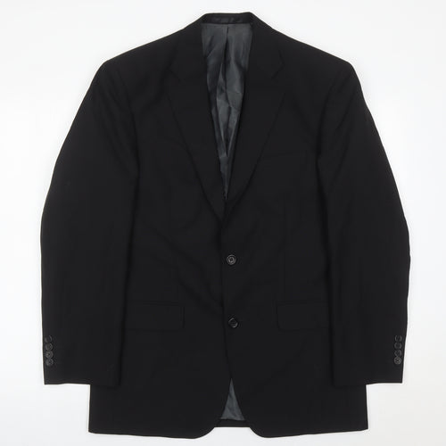 Torre Mens Black 38R Suit Jacket Wool Mohair Blend Formal Blazer
