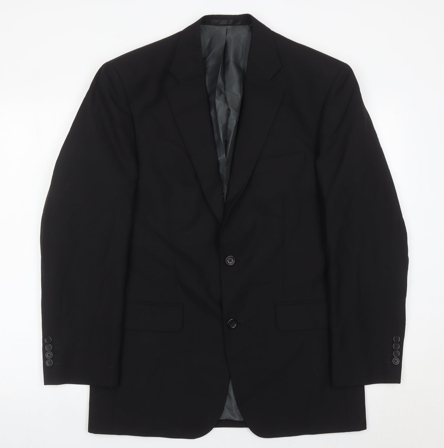 Torre Mens Black 38R Suit Jacket Wool Mohair Blend Formal Blazer