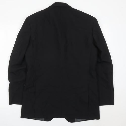 Torre Mens Black 38R Suit Jacket Wool Mohair Blend Formal Blazer