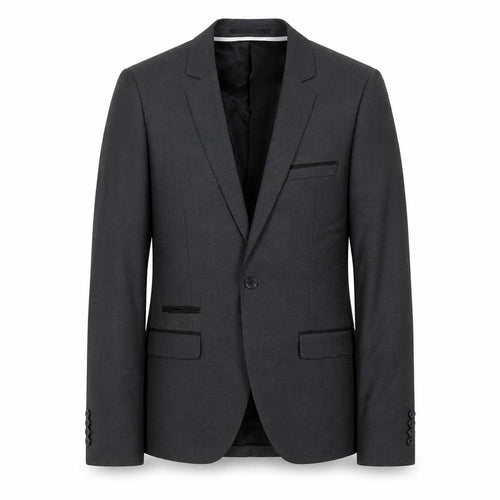Topman Mens Grey Wool Blend Slim Fit Blazer Jacket Size 36