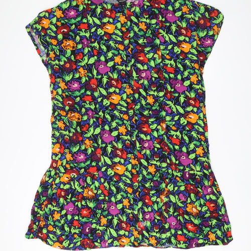 Monki Women’s Multicoloured Floral Strapless Short Dress Size S