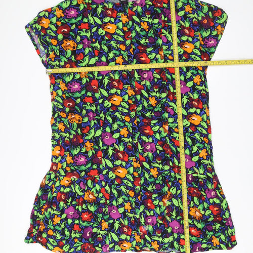 Monki Women’s Multicoloured Floral Strapless Short Dress Size S