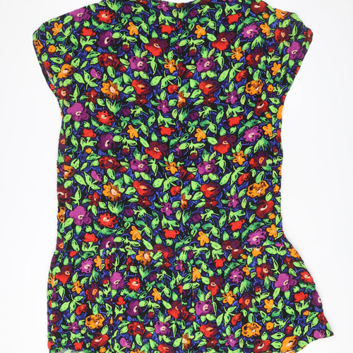 Monki Women’s Multicoloured Floral Strapless Short Dress Size S