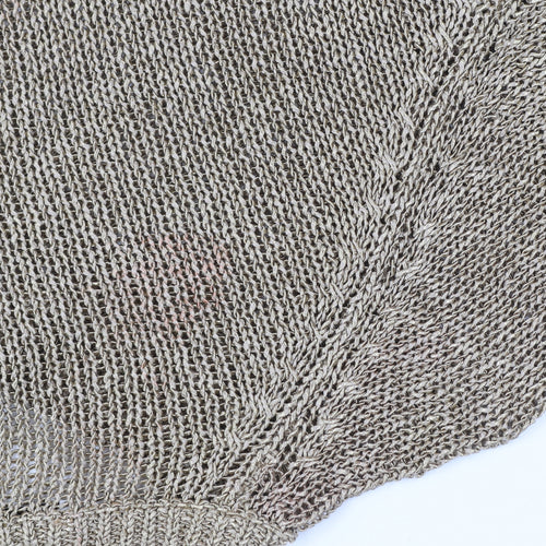 Oui Women’s Beige V-Neck Open-Knit Pullover Jumper Size 12