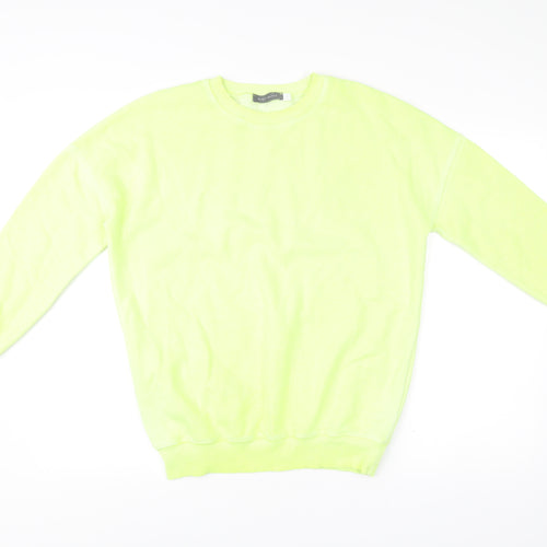 Mint Velvet Women Green Sweatshirt Small Pullover Cotton Blend
