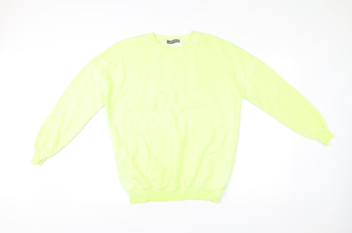 Mint Velvet Women Green Sweatshirt Small Pullover Cotton Blend