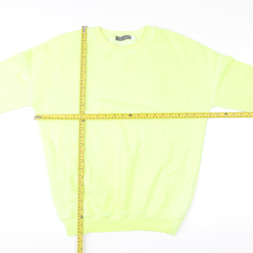Mint Velvet Women Green Sweatshirt Small Pullover Cotton Blend