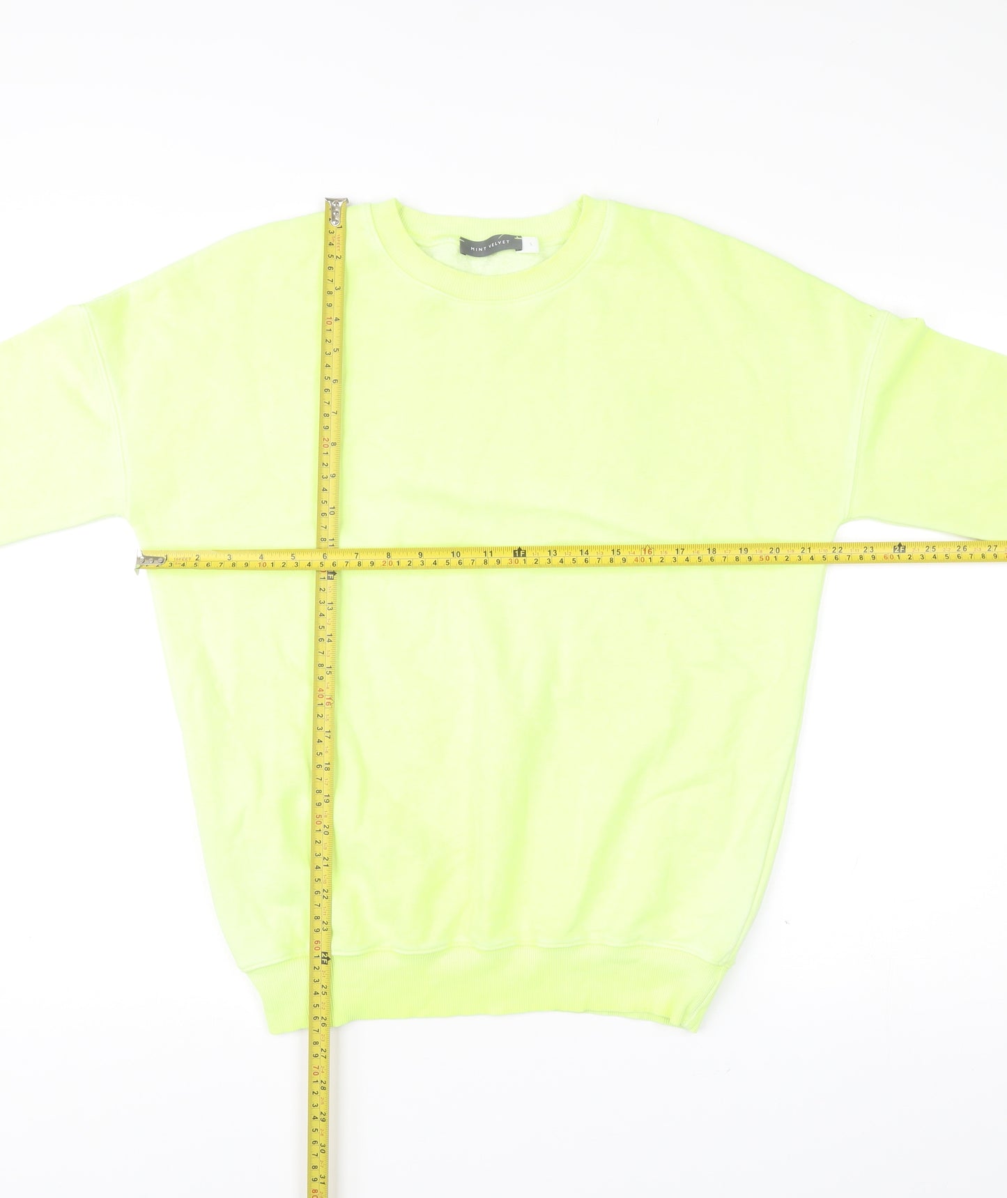 Mint Velvet Women Green Sweatshirt Small Pullover Cotton Blend