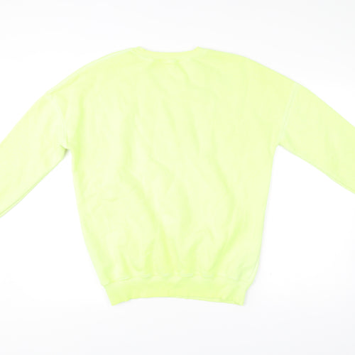 Mint Velvet Women Green Sweatshirt Small Pullover Cotton Blend