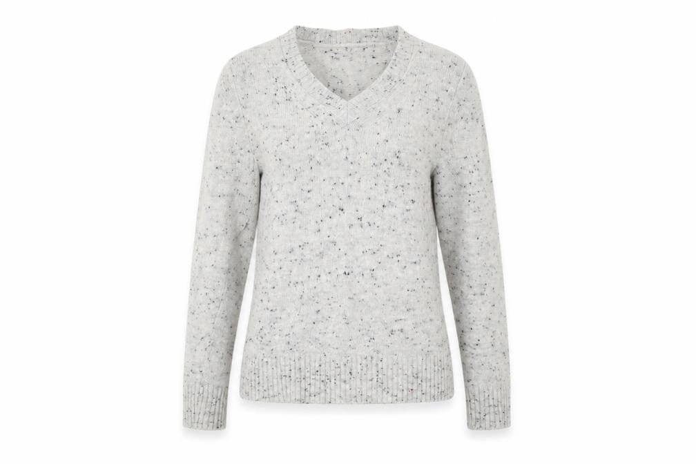 Marks and Spencer Women’s Grey V-Neck Wool Blend Jumper Size 12