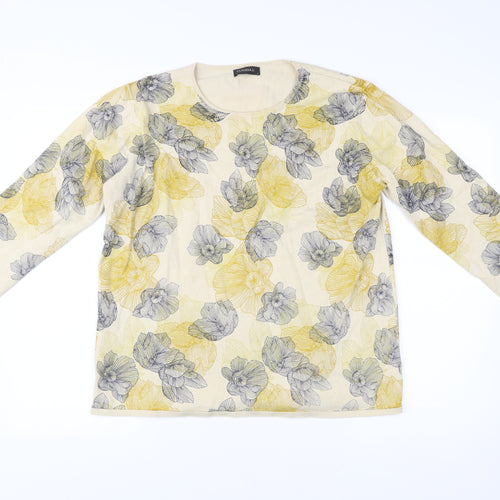 Claudia.C Womens Multicoloured Floral Knit Pullover Jumper L