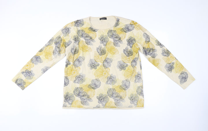 Claudia.C Womens Multicoloured Floral Knit Pullover Jumper L