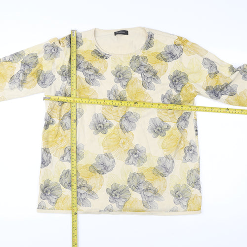 Claudia.C Womens Multicoloured Floral Knit Pullover Jumper L