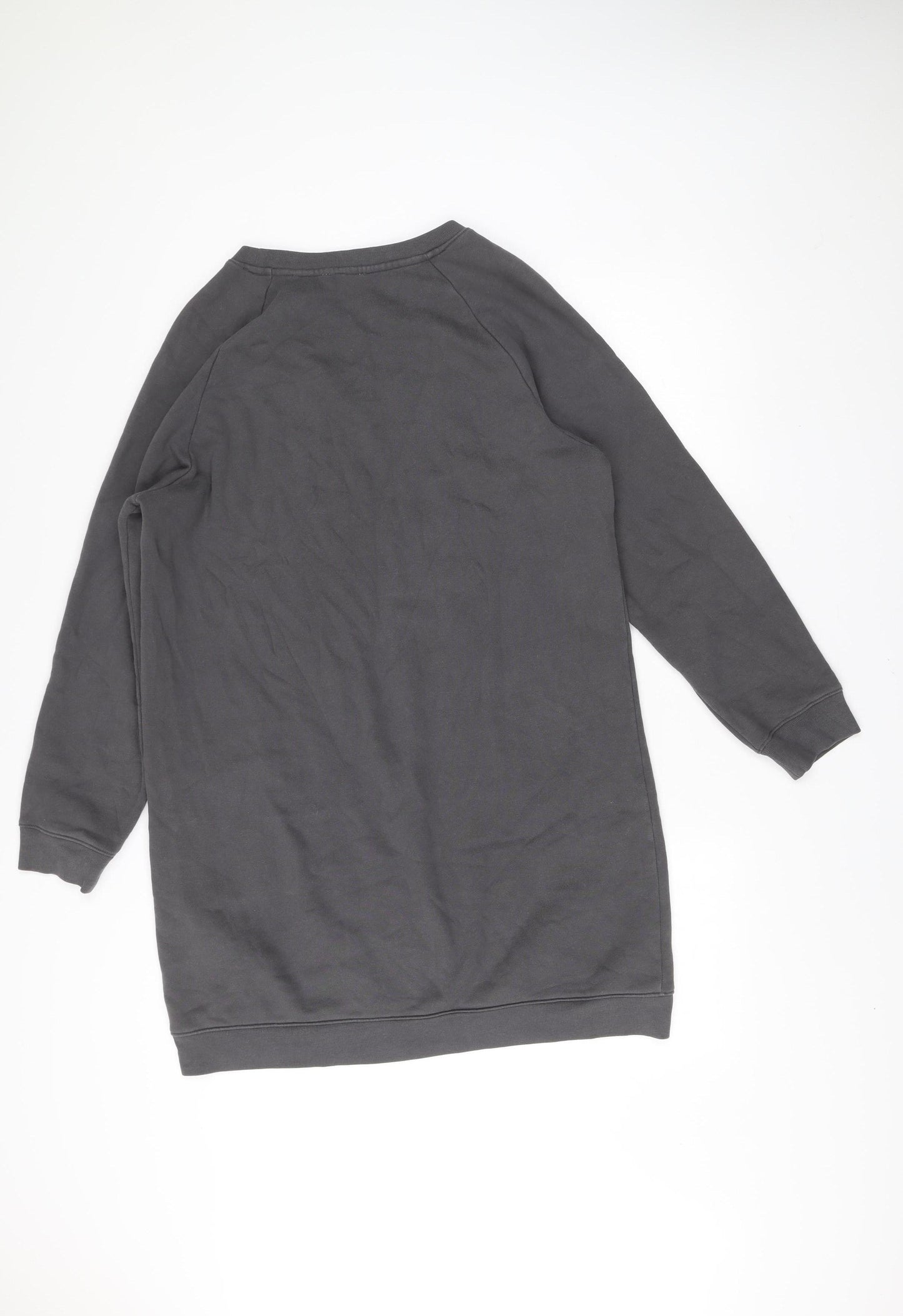 Levi's Womens Grey Logo Long Sleeve Crew Neck T-Shirt Dress M