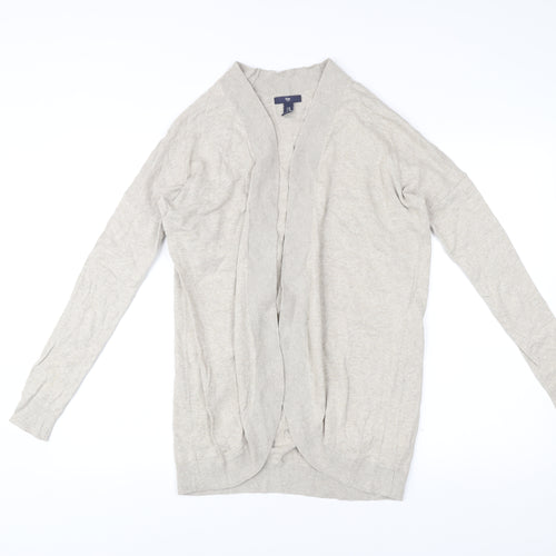 Gap Womens Beige XS Knit Open Cardigan Jumper Cotton Long Sleeve