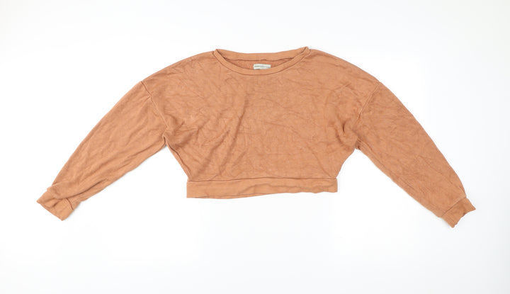 Urban Outfitters Women’s Brown Cropped Pullover Sweatshirt Size S