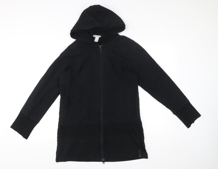 Domyos Mens Black Full Zip Hoodie Size M Long Sleeve Gym Training