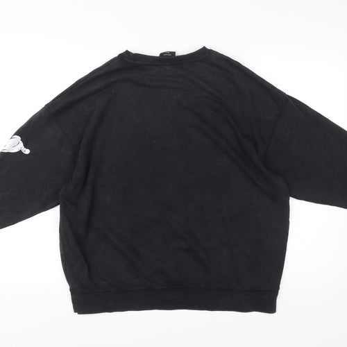 Disney Primark Women’s Black Mickey Mouse XS Sweatshirt Cotton Blend