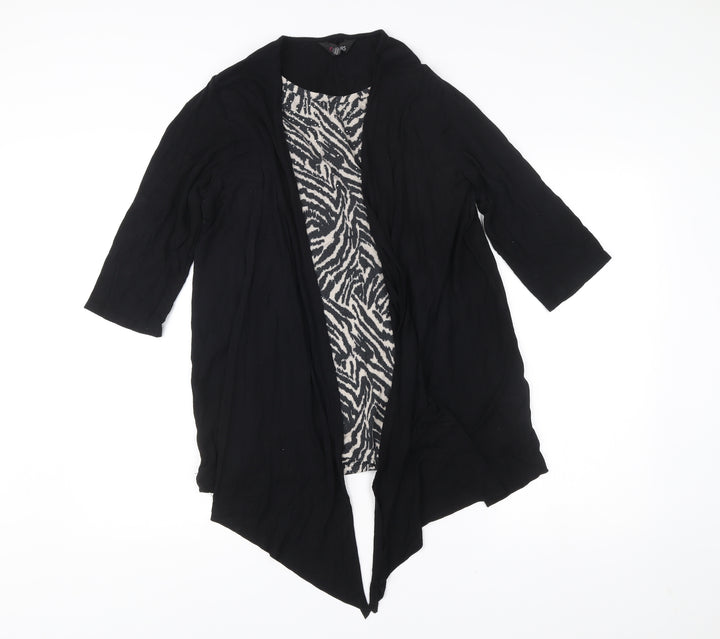 Yours Womens Black Tunic Top Size 16 3/4 Sleeve Viscose Blend