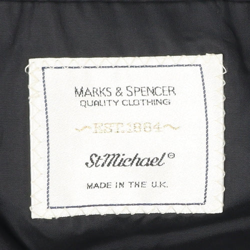 Marks & Spencer Men’s Grey Pinstripe 40R Wool Blend Double-Breasted Blazer