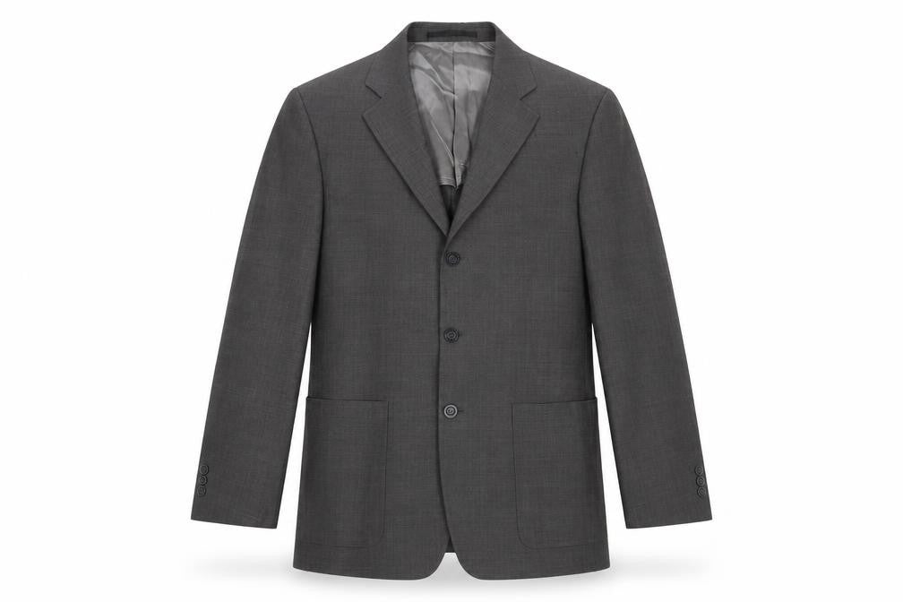 Tom English Mens Grey Wool Blend Blazer Jacket Size 40 Regular