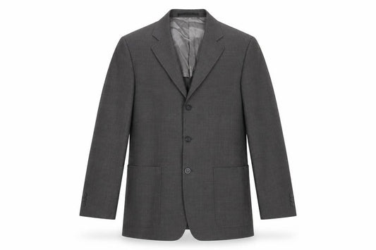 Tom English Mens Grey Wool Blend Blazer Jacket Size 40 Regular