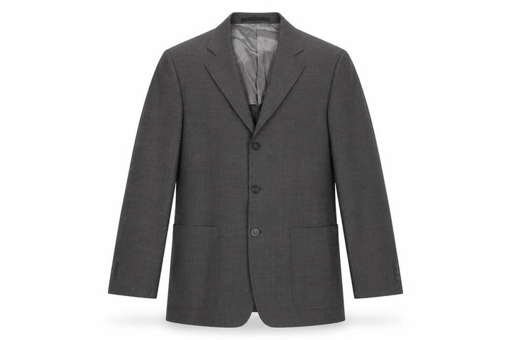 Tom English Mens Grey Wool Blend Blazer Jacket Size 40 Regular
