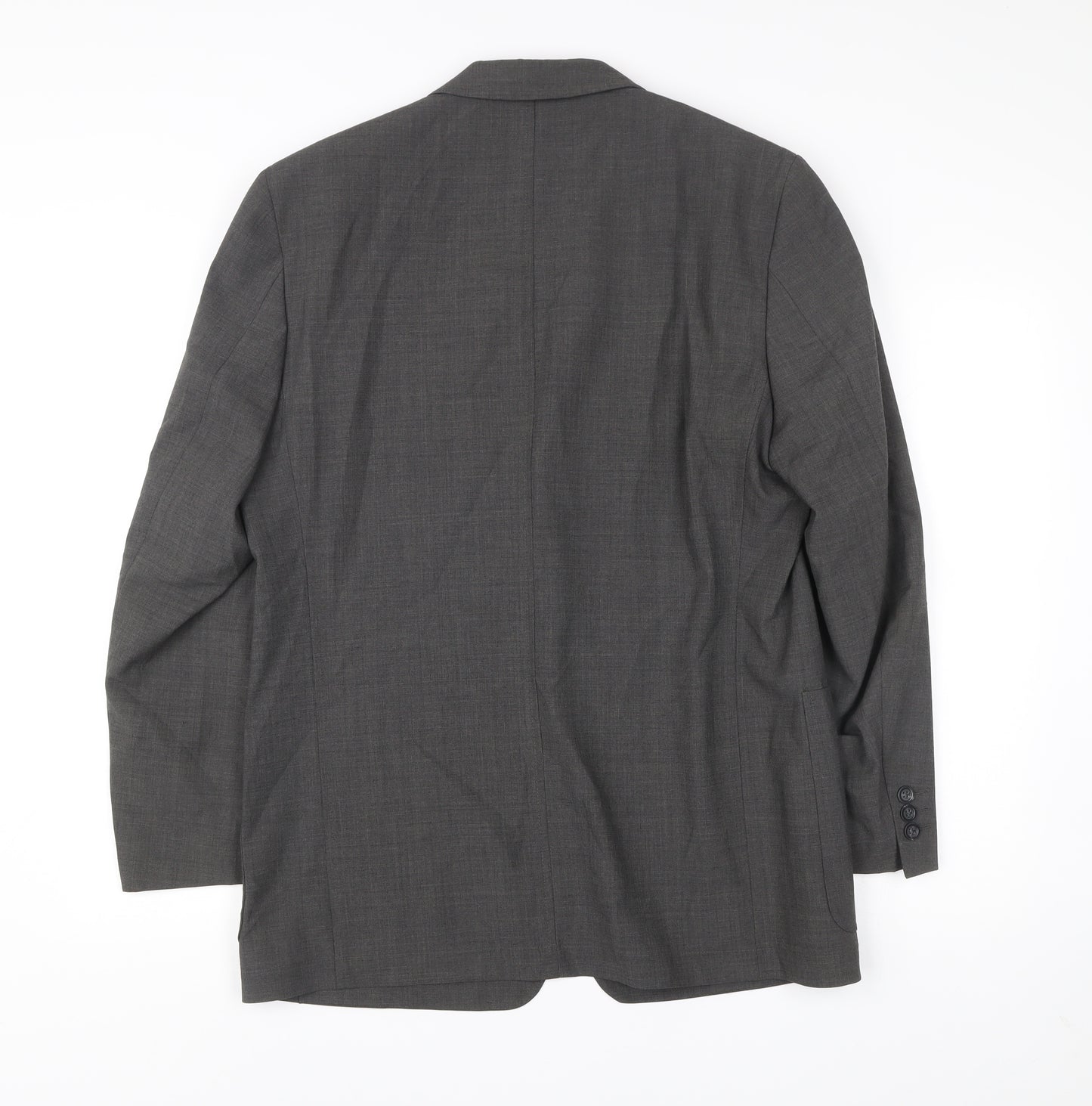 Tom English Mens Grey Wool Blend Blazer Jacket Size 40 Regular