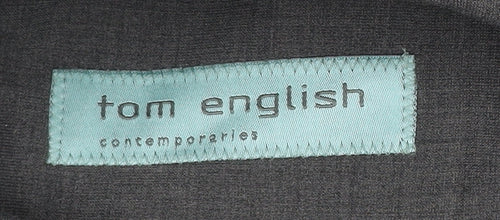 Tom English Mens Grey Wool Blend Blazer Jacket Size 40 Regular