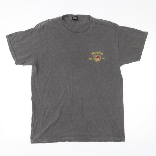 BDG Urban Outfitters Men's Grey Small Embroidered College T-Shirt