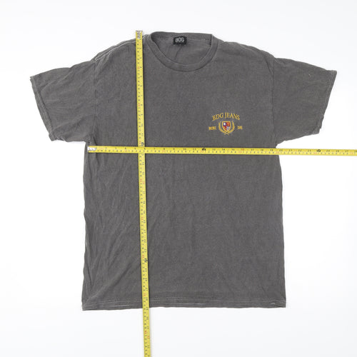 BDG Urban Outfitters Men's Grey Small Embroidered College T-Shirt