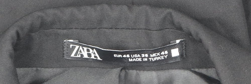 Zara Men’s Black Slim Fit Blazer Jacket Size 36 Two Button