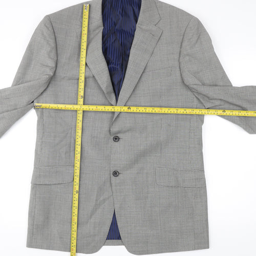 Marks and Spencer Men’s Black & White Check Wool Blazer 42in Long Regular Fit