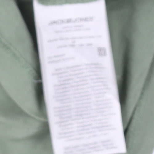 Jack & Jones Men’s Green Small Crew Neck Cotton T-Shirt