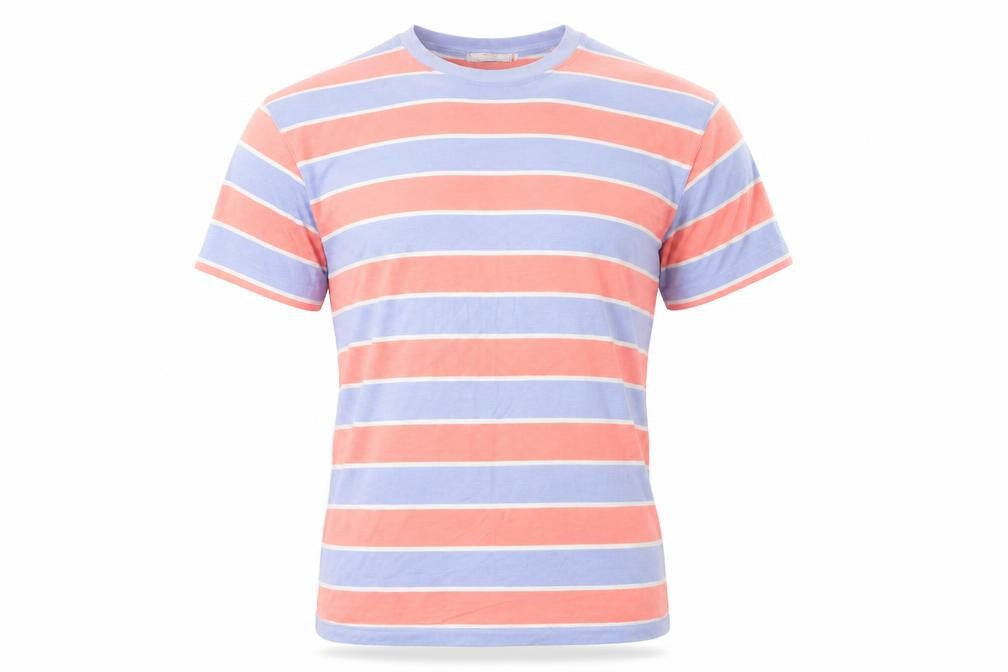 Front view of Marks & Spencer men’s multicoloured striped cotton t-shirt m