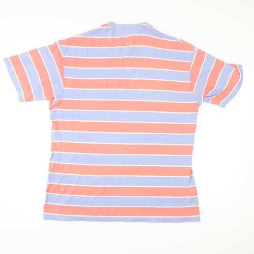 Marks and Spencer Mens Multicoloured Striped Cotton T-Shirt M