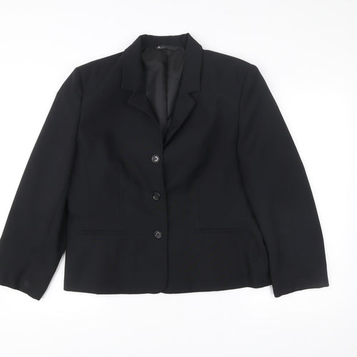 BHS Women’s Black Suit Jacket Size 16 Regular Fit Workwear