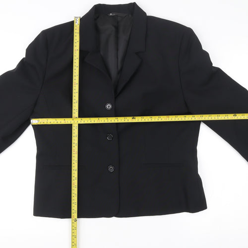 BHS Women’s Black Suit Jacket Size 16 Regular Fit Workwear