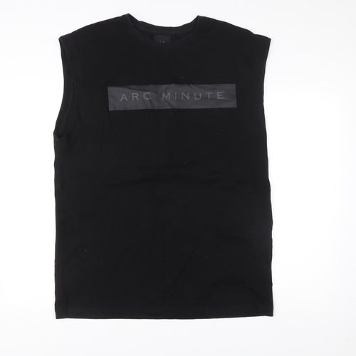 Arc Minute Men’s Black XL Sleeveless Graphic Logo T-Shirt