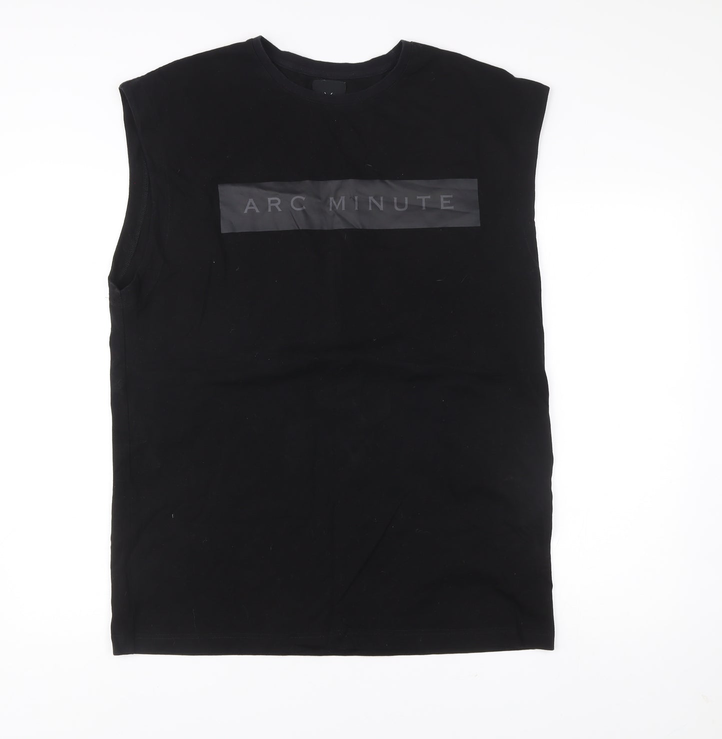 Arc Minute Men’s Black XL Sleeveless Graphic Logo T-Shirt
