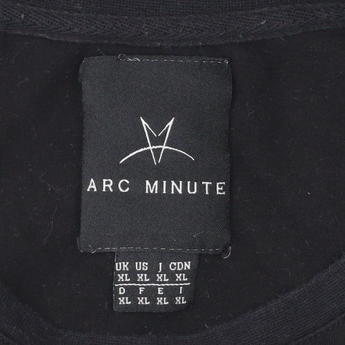 Arc Minute Men’s Black XL Sleeveless Graphic Logo T-Shirt