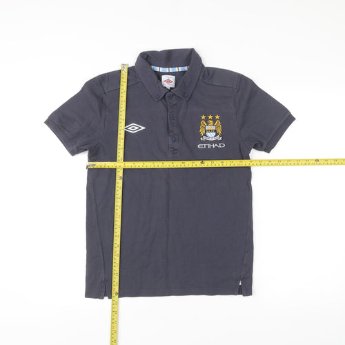 Umbro Men’s Blue Manchester City Polo Shirt S Football Casual