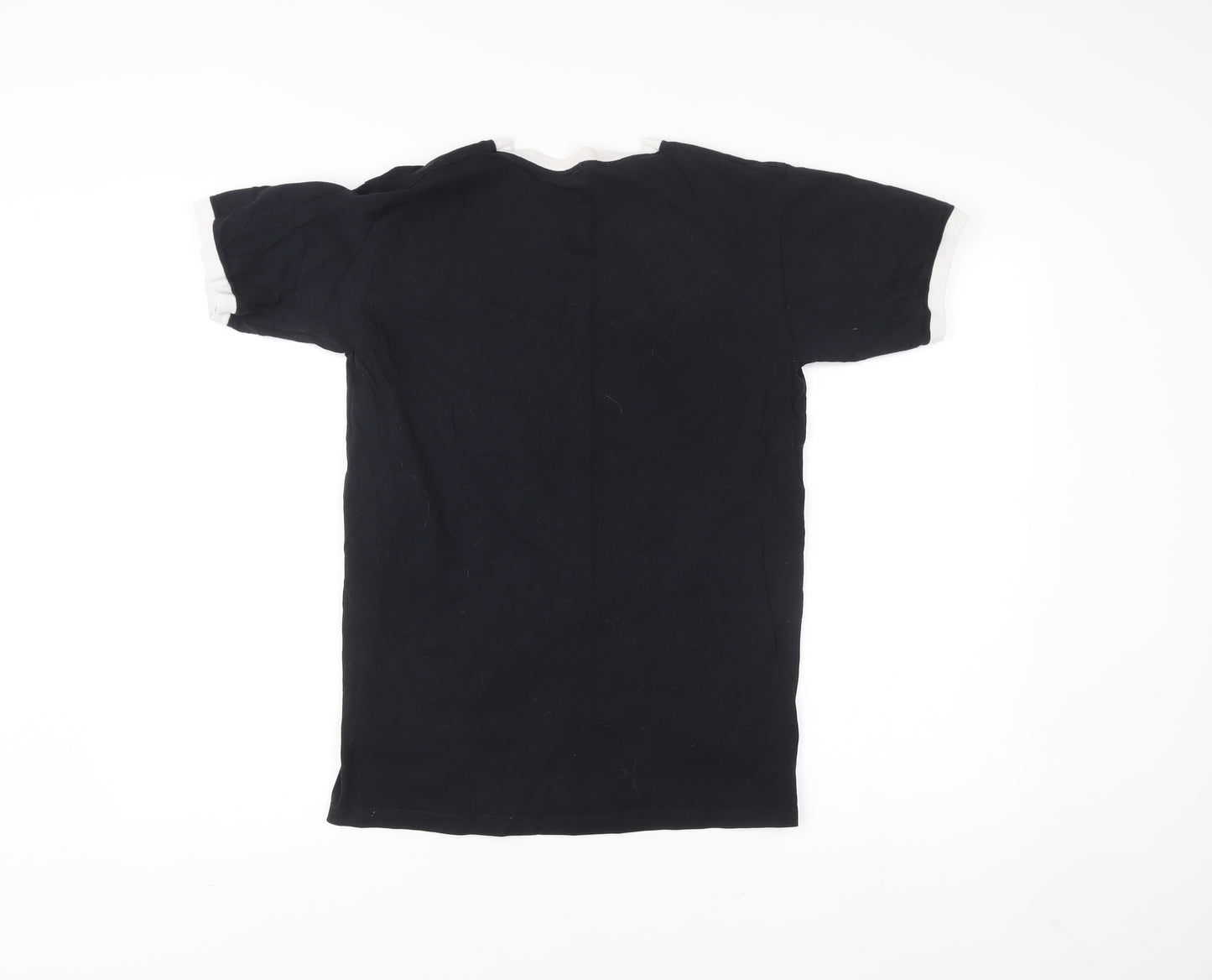 kickthepj Men's Black Graphic Print Cotton T-Shirt M
