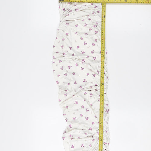 Missguided Women’s White Floral Strapless Bodycon Midi Dress Size 8