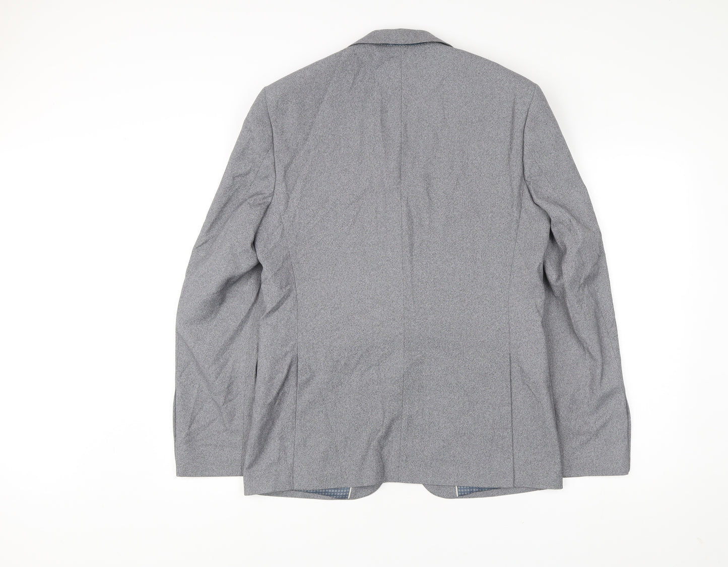Burton Menswear Men Grey Slim Fit Blazer 38R Single Breasted Jacket