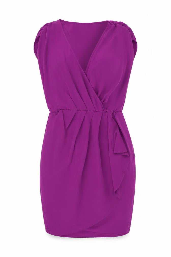 Topshop Women’s Purple Strapless Bodycon Dress UK 6 Short Party