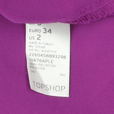 Topshop Women’s Purple Strapless Bodycon Dress UK 6 Short Party