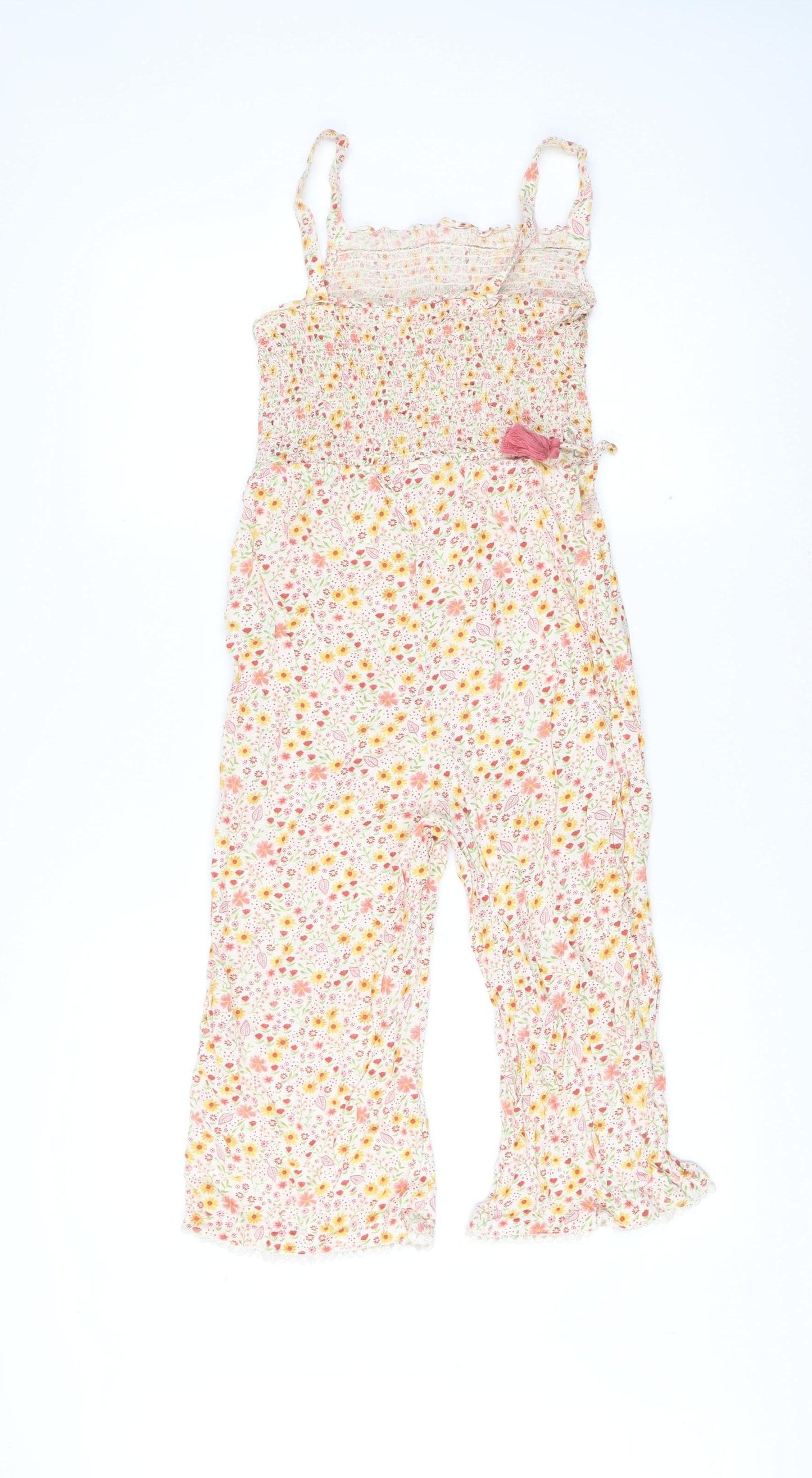 Monsoon Girls Multicoloured Floral Sleeveless Jumpsuit Age 12 Years